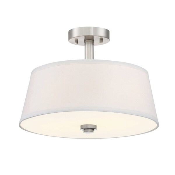 Designers Fountain 15In Studio 2-Light Satin Platinum Interior Ceiling Light Semi Flush Mount 88511-SP - main